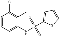 N-(3-chloro-2-methylphenyl)-2-thiophenesulfonamide Structural