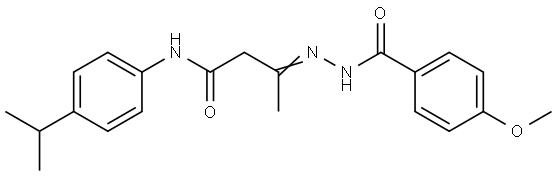 N-(4-isopropylphenyl)-3-[(4-methoxybenzoyl)hydrazono]butanamide Structural