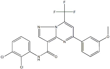 N-(2,3-dichlorophenyl)-5-(3-methoxyphenyl)-7-(trifluoromethyl)pyrazolo[1,5-a]pyrimidine-3-carboxamide Structural