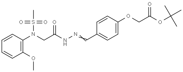 tert-butyl [4-(2-{[2-methoxy(methylsulfonyl)anilino]acetyl}carbohydrazonoyl)phenoxy]acetate Structural