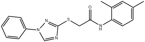 N-(2,4-dimethylphenyl)-2-[(1-phenyl-1H-1,2,4-triazol-3-yl)sulfanyl]acetamide Structural