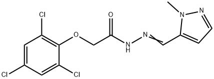N'-[(1-methyl-1H-pyrazol-5-yl)methylene]-2-(2,4,6-trichlorophenoxy)acetohydrazide Structural