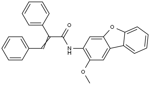 N-(2-methoxydibenzo[b,d]furan-3-yl)-2,3-diphenylacrylamide Structural