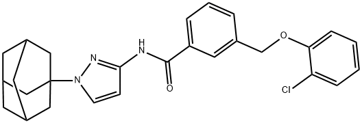 N-[1-(1-adamantyl)-1H-pyrazol-3-yl]-3-[(2-chlorophenoxy)methyl]benzamide Structural