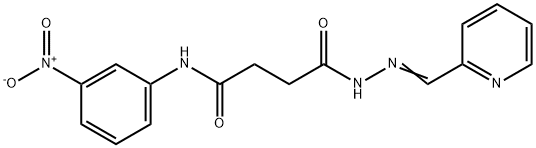 N-{3-nitrophenyl}-4-oxo-4-[2-(2-pyridinylmethylene)hydrazino]butanamide Structural