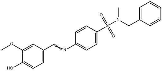 N-benzyl-4-[(4-hydroxy-3-methoxybenzylidene)amino]-N-methylbenzenesulfonamide Structural