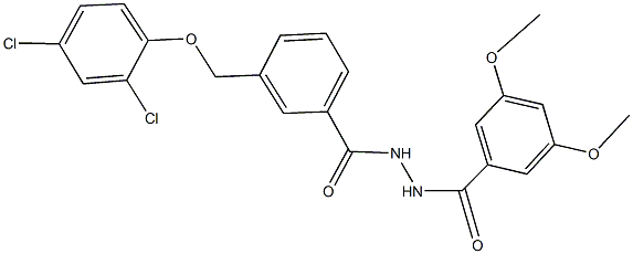 N'-{3-[(2,4-dichlorophenoxy)methyl]benzoyl}-3,5-dimethoxybenzohydrazide Structural