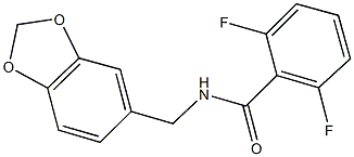 N-(1,3-benzodioxol-5-ylmethyl)-2,6-difluorobenzamide Structural