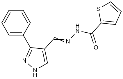 N'-[(3-phenyl-1H-pyrazol-4-yl)methylene]-2-thiophenecarbohydrazide Structural