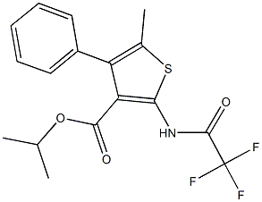 isopropyl 5-methyl-4-phenyl-2-[(trifluoroacetyl)amino]-3-thiophenecarboxylate Structural