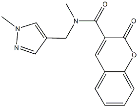N-methyl-N-[(1-methyl-1H-pyrazol-4-yl)methyl]-2-oxo-2H-chromene-3-carboxamide Structural