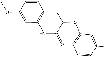 N-(3-methoxyphenyl)-2-(3-methylphenoxy)propanamide Structural