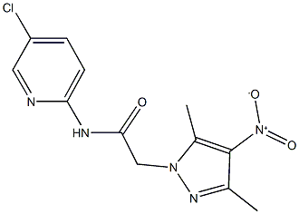 N-(5-chloro-2-pyridinyl)-2-{4-nitro-3,5-dimethyl-1H-pyrazol-1-yl}acetamide Structural