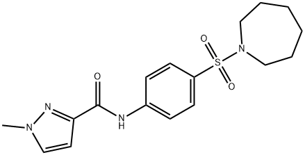 N-[4-(1-azepanylsulfonyl)phenyl]-1-methyl-1H-pyrazole-3-carboxamide Structural