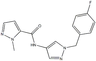 N-[1-(4-fluorobenzyl)-1H-pyrazol-4-yl]-1-methyl-1H-pyrazole-5-carboxamide Structural