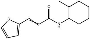 N-(2-methylcyclohexyl)-3-(2-thienyl)acrylamide Structural