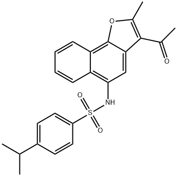 N-(3-acetyl-2-methylnaphtho[1,2-b]furan-5-yl)-4-isopropylbenzenesulfonamide Structural