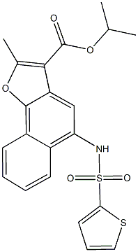isopropyl 2-methyl-5-[(2-thienylsulfonyl)amino]naphtho[1,2-b]furan-3-carboxylate Structural