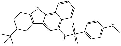 N-(8-tert-butyl-7,8,9,10-tetrahydronaphtho[1,2-b][1]benzofuran-5-yl)-4-methoxybenzenesulfonamide Structural
