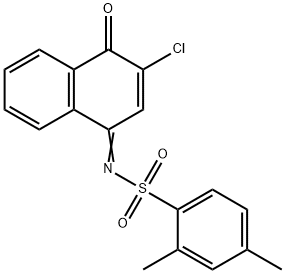 N-(3-chloro-4-oxo-1(4H)-naphthalenylidene)-2,4-dimethylbenzenesulfonamide Structural