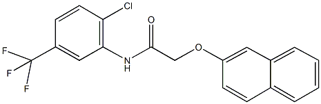 N-[2-chloro-5-(trifluoromethyl)phenyl]-2-(2-naphthyloxy)acetamide Structural