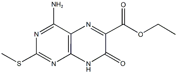ethyl 4-amino-2-(methylsulfanyl)-7-oxo-7,8-dihydro-6-pteridinecarboxylate Structural