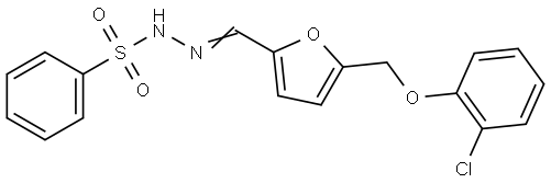 N'-({5-[(2-chlorophenoxy)methyl]-2-furyl}methylene)benzenesulfonohydrazide Structural