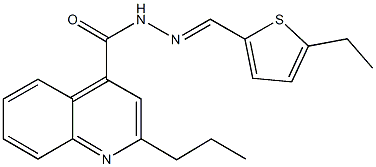 N'-[(5-ethyl-2-thienyl)methylene]-2-propyl-4-quinolinecarbohydrazide Structural