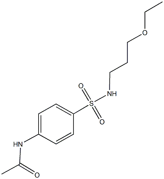 N-(4-{[(3-ethoxypropyl)amino]sulfonyl}phenyl)acetamide Structural