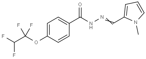 N'-[(1-methyl-1H-pyrrol-2-yl)methylene]-4-(1,1,2,2-tetrafluoroethoxy)benzohydrazide Structural