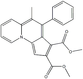 dimethyl 5-methyl-4-phenylcyclopenta[c]quinolizine-2,3-dicarboxylate Structural