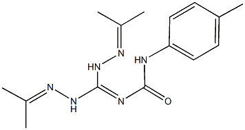N-{bis[2-(1-methylethylidene)hydrazino]methylene}-N'-(4-methylphenyl)urea Structural