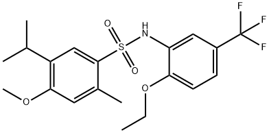 N-[2-ethoxy-5-(trifluoromethyl)phenyl]-5-isopropyl-4-methoxy-2-methylbenzenesulfonamide