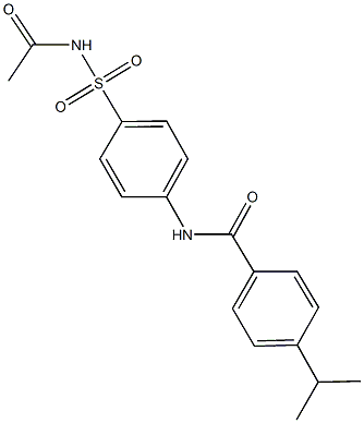 N-{4-[(acetylamino)sulfonyl]phenyl}-4-isopropylbenzamide Structural