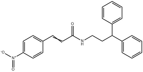 N-(3,3-diphenylpropyl)-3-{4-nitrophenyl}acrylamide Structural