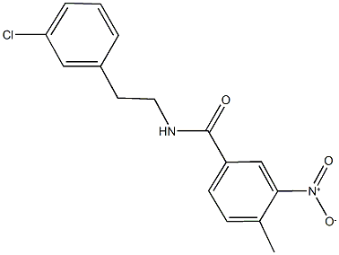 N-[2-(3-chlorophenyl)ethyl]-3-nitro-4-methylbenzamide Structural