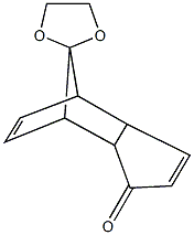 spiro(1,3-dioxolane-2,10'-tricyclo[5.2.1.0~2,6~]deca[4,8]diene)-3'-one Structural