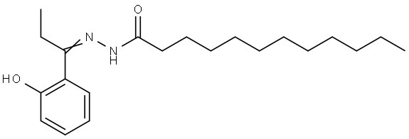 N'-[1-(2-hydroxyphenyl)propylidene]dodecanohydrazide Structural