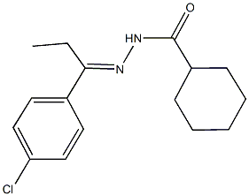 N'-[1-(4-chlorophenyl)propylidene]cyclohexanecarbohydrazide Structural