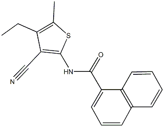 N-(3-cyano-4-ethyl-5-methyl-2-thienyl)-1-naphthamide Structural