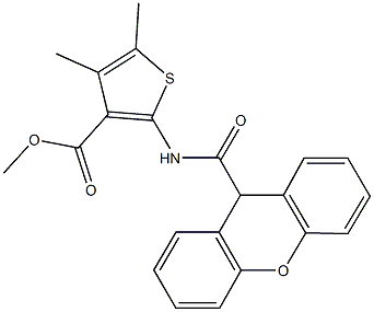 methyl 4,5-dimethyl-2-[(9H-xanthen-9-ylcarbonyl)amino]-3-thiophenecarboxylate Structural