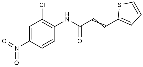N-{2-chloro-4-nitrophenyl}-3-(2-thienyl)acrylamide Structural