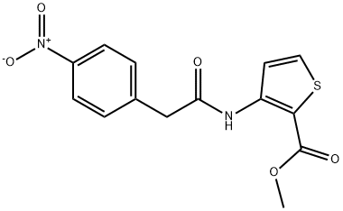 methyl 3-[({4-nitrophenyl}acetyl)amino]-2-thiophenecarboxylate Structural