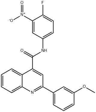 N-{4-fluoro-3-nitrophenyl}-2-(3-methoxyphenyl)-4-quinolinecarboxamide Structural
