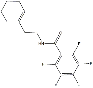 N-[2-(1-cyclohexen-1-yl)ethyl]-2,3,4,5,6-pentafluorobenzamide Structural