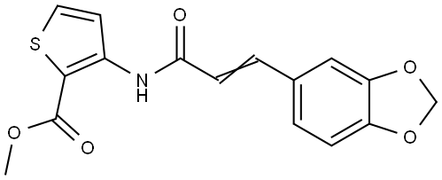 methyl 3-{[3-(1,3-benzodioxol-5-yl)acryloyl]amino}-2-thiophenecarboxylate Structural