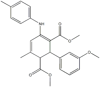dimethyl 2-(3-methoxyphenyl)-6-methyl-4-(4-toluidino)-3,5-cyclohexadiene-1,3-dicarboxylate Structural