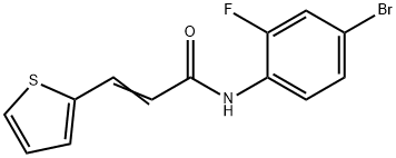 N-(4-bromo-2-fluorophenyl)-3-(2-thienyl)acrylamide Structural