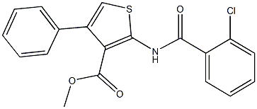 methyl 2-[(2-chlorobenzoyl)amino]-4-phenyl-3-thiophenecarboxylate Structural