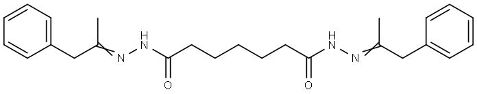 N'~1~,N'~7~-bis(1-methyl-2-phenylethylidene)heptanedihydrazide Structural